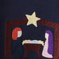 Navy nativity embroidery romper