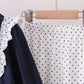 Navy nativity embroidery ruffle pants set