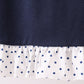 Navy nativity embroidery ruffle dress