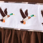 Camouflage duck embroidery ruffle pants set