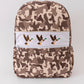 Camouflage duck embroidery canvas backpack