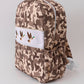 Camouflage duck embroidery canvas backpack
