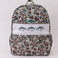 Camouflage fish embroidery canvas backpack
