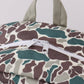Camouflage fish embroidery canvas backpack