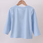 Blue turkey embroidery top