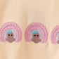 Beige turkey embroidery bubble