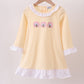 Beige turkey embroidery ruffle dress