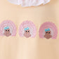 Beige turkey embroidery ruffle dress
