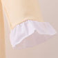Beige turkey embroidery ruffle dress