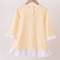 Beige turkey embroidery ruffle dress