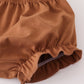 Brown plaid bloomer set