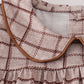 Brown plaid bloomer set
