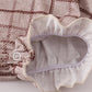 Brown plaid ruffle bubble