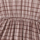 Brown plaid mom dress