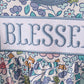 Blue floral blessed embroidery gown