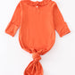 Orange bamboo ruffle 2pc baby gown