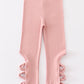 Pink hollow out legging