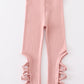 Pink hollow out legging