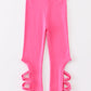 Barbie pink hollow out legging