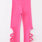 Barbie pink hollow out legging