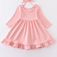 Pink ruffle girl dress