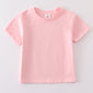 Pink blank basic t-shirt Adult Kids and baby bubble