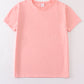 Pink blank basic t-shirt Adult Kids and baby bubble