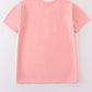 Pink blank basic t-shirt Adult Kids and baby bubble