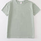 Sage blank basic t-shirt Adult Kids and baby bubble