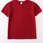 Maroon blank basic t-shirt Adult Kids and baby bubble