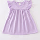 Purple basic ruffle top