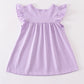 Purple basic ruffle top