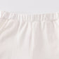 Cream basic ruffle shorts