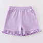 Purple basic ruffle shorts