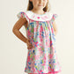 Confetti bloom I love mom embroidery girl dress