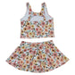 Floral print girl 2pc swimsuit