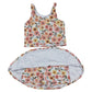 Floral print girl 2pc swimsuit