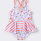 Petal whisper print girl one-piece swimsuit