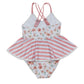 Petal whisper print girl one-piece swimsuit