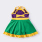 Mardi gras tennis ruffle girl dress