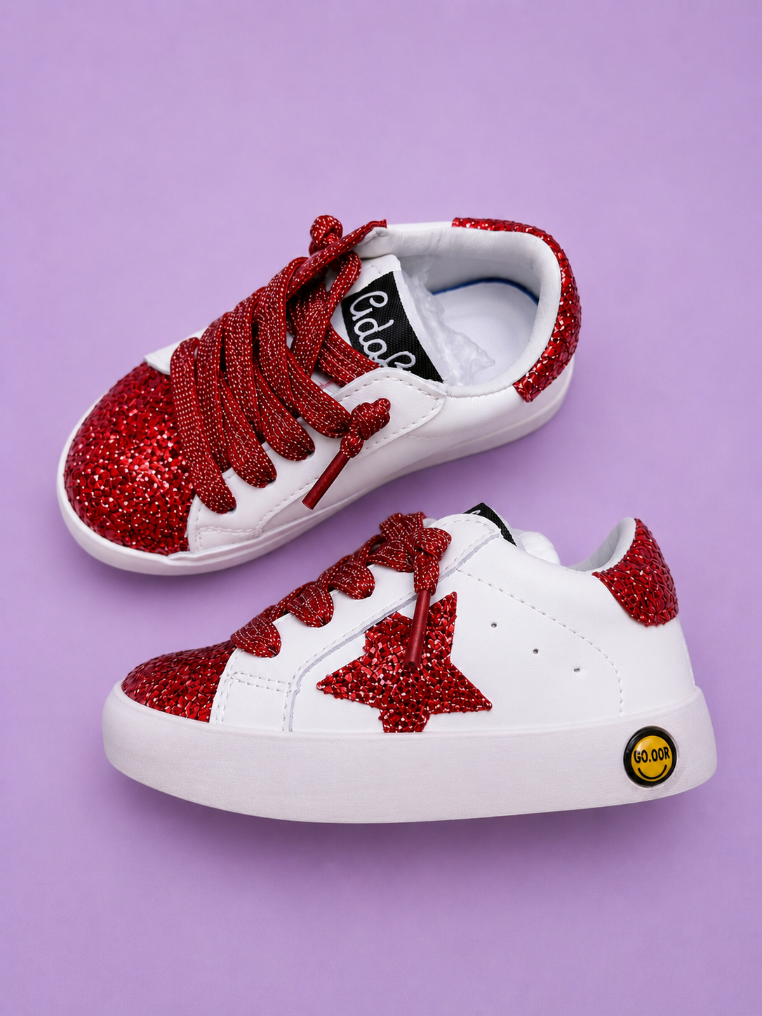 Red sparkle toe