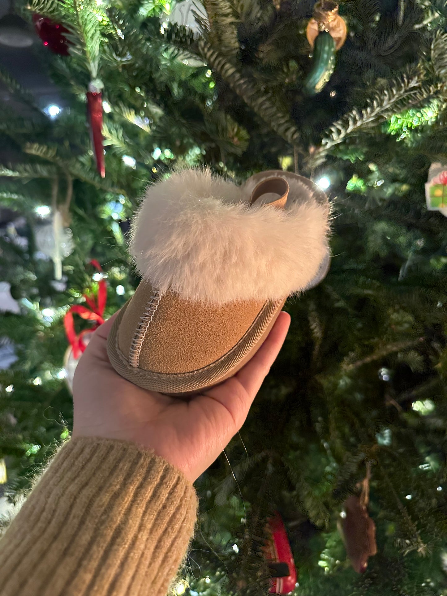 Fur lined slipper