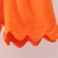 Orange scalloped shorts set