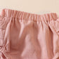 Pink linen ruffle 2pc baby set