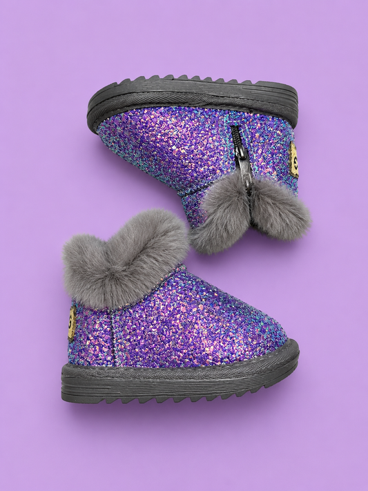 Purple / Grey Sparkle Boot