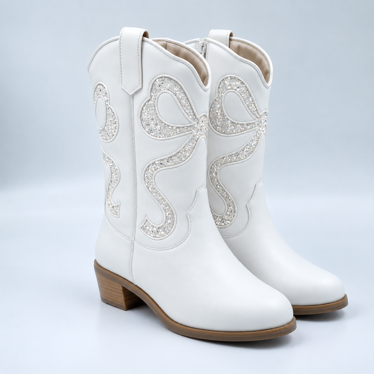 White Glitter Boot PO