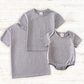 Gray blank basic t-shirt Adult Kids and baby bubble