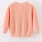 Coral hand-embroidery bunny pullover sweater