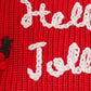 Maroon hello jolly hand-embroidery jumper sweater