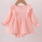 Premium pink ruffle muslin bubble
